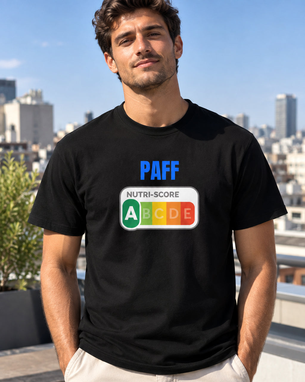 T-shirt humour décalé « PAFF » – noir ou blanc
